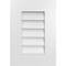 Ekena Millwork Vertical Surface Mount PVC Gable Vent: Non-Functional, w/ 3-1/2"W x 1"P Standard Frame, 14"W x 20"H GVPVE14X2001SN - alternate 1